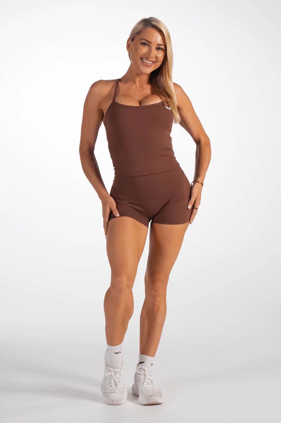 Classy Non-Scrunch Shorts Brown - Image 3