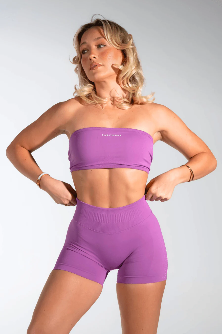 Club Athletica Flex Backless Bandeau Amethyst Purple - Image 4