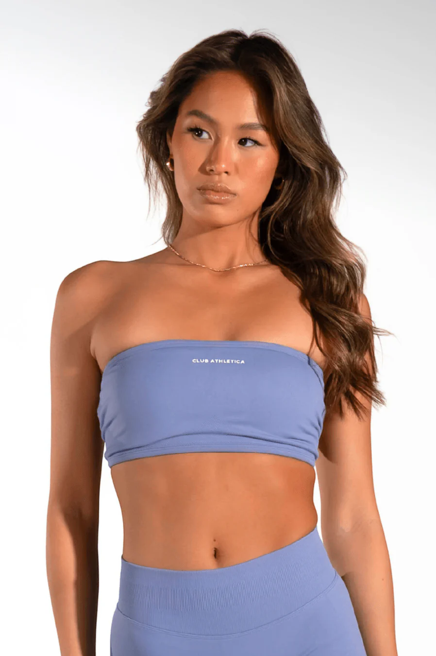 Club Athletica Flex Backless Bandeau Moonstone Blue - Image 4