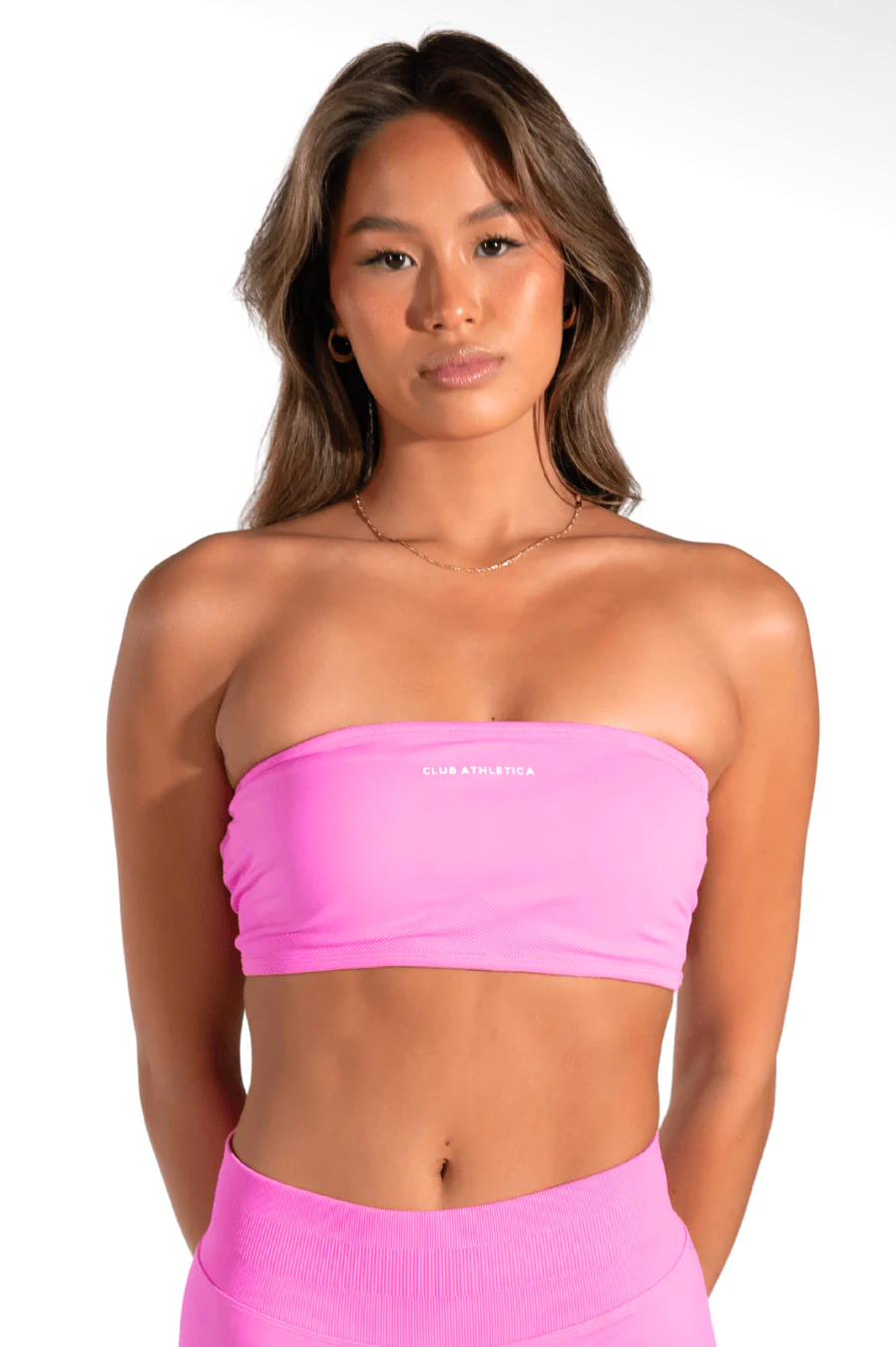 Club Athletica Flex Backless Bandeau Power Pink