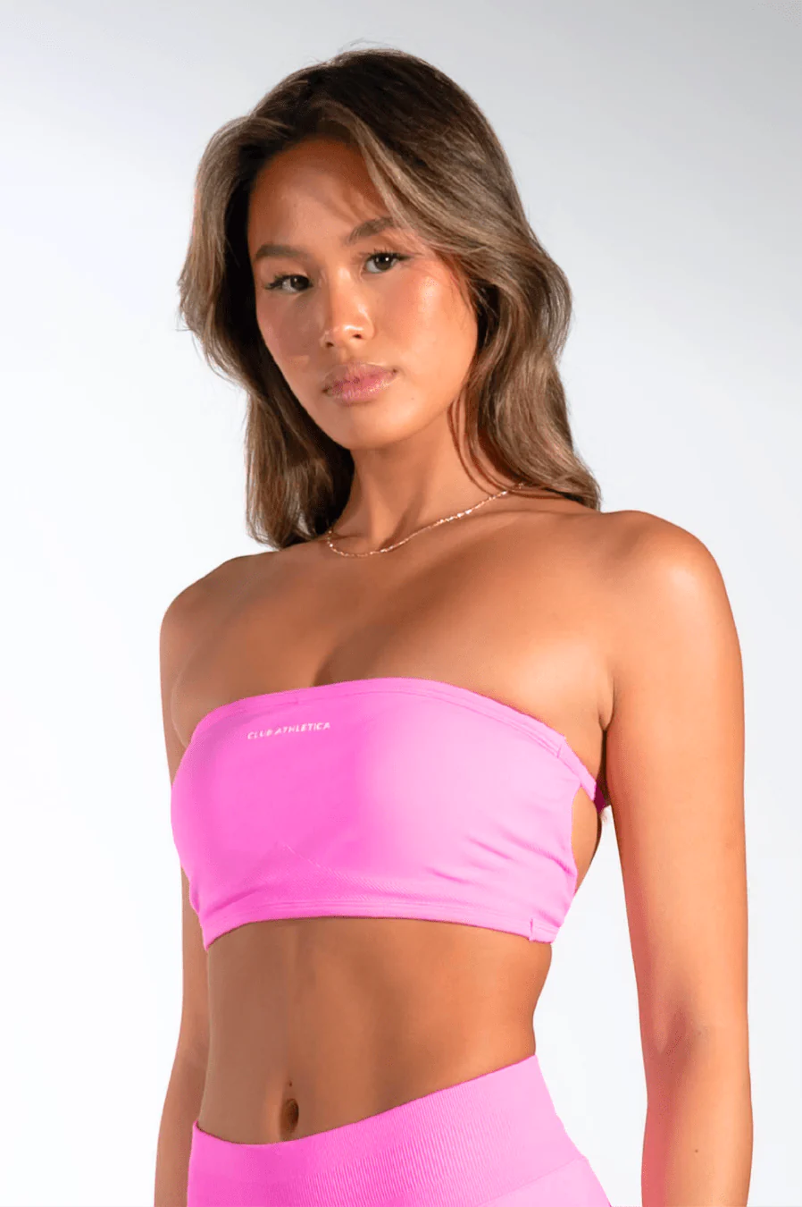 Club Athletica Flex Backless Bandeau Power Pink - Image 3