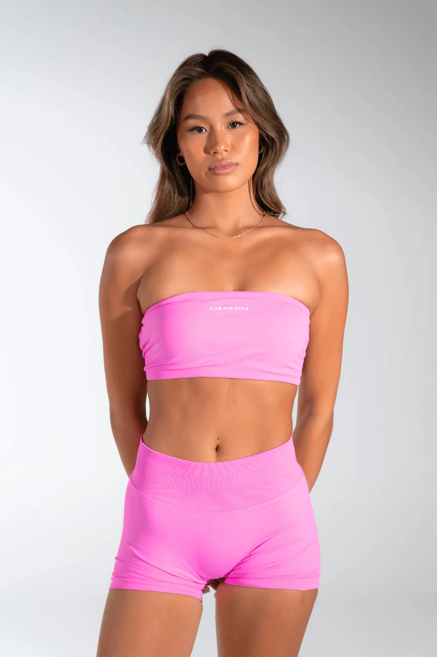 Club Athletica Flex Backless Bandeau Power Pink - Image 5