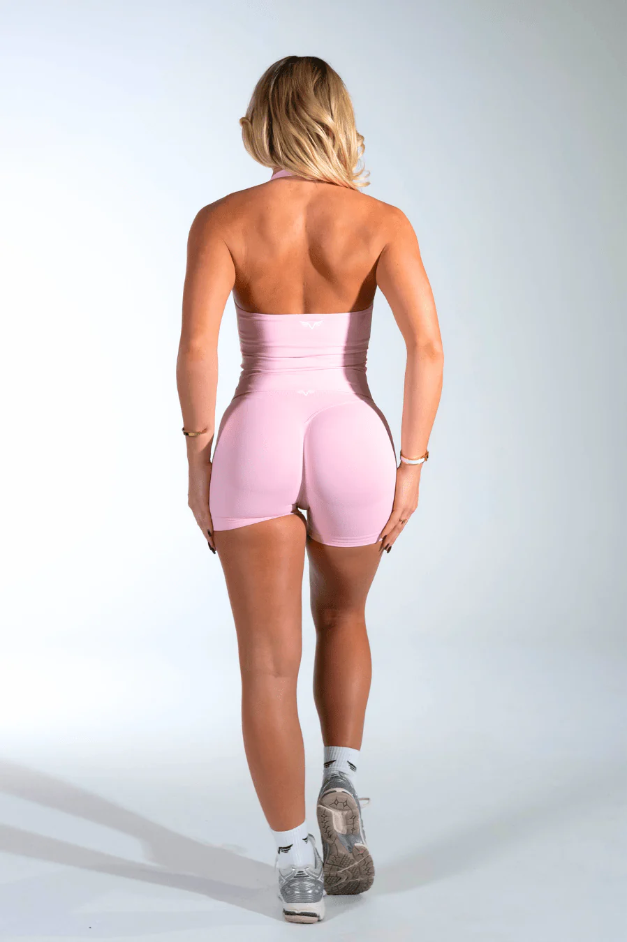 Club Athletica Flex Halter Tank Top Light Pink - Image 6