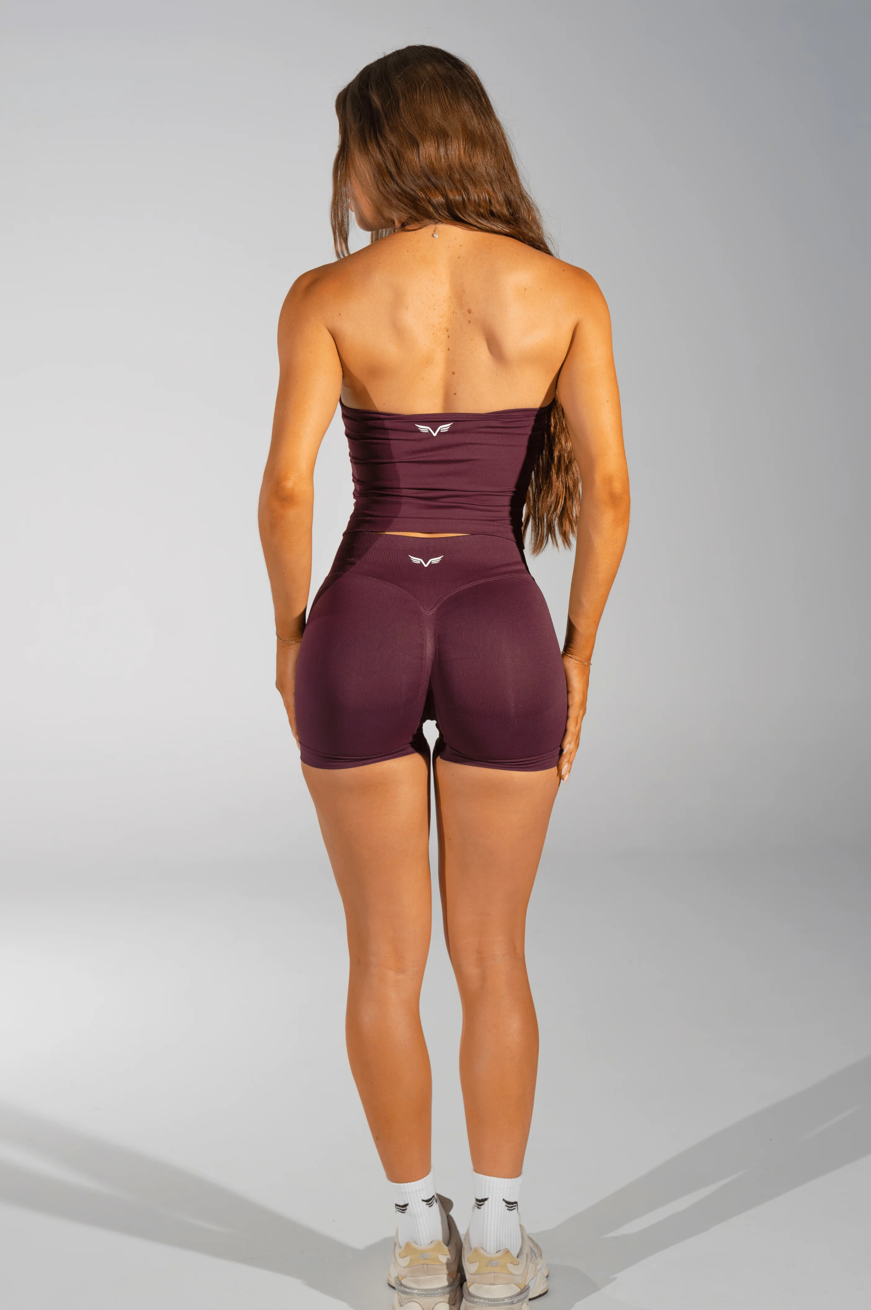 Club Athletica Flex Halter Tank Top Mocha Velvet - Image 5