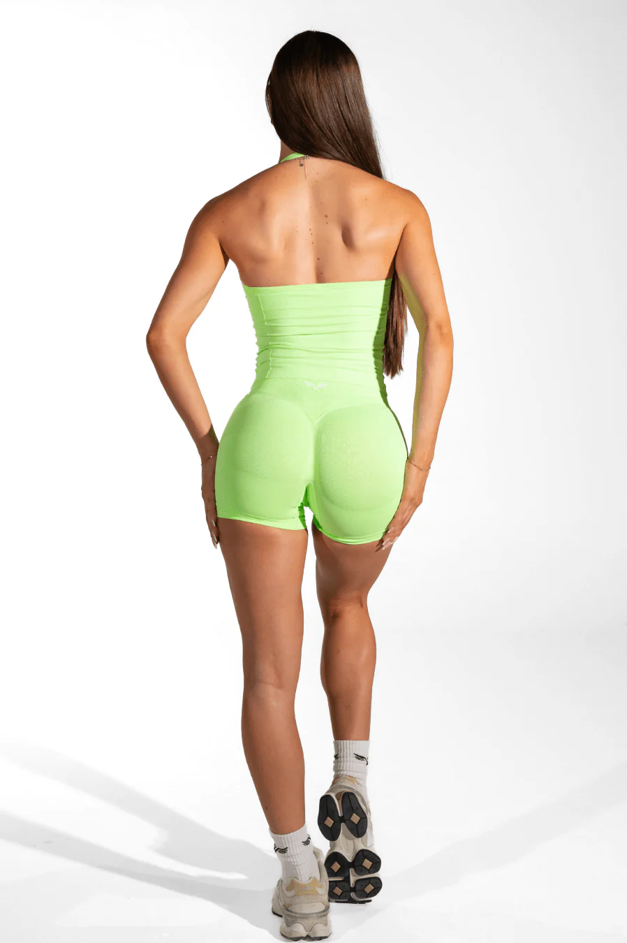 Club Athletica Flex Halter Tank Top Splice Green - Image 3