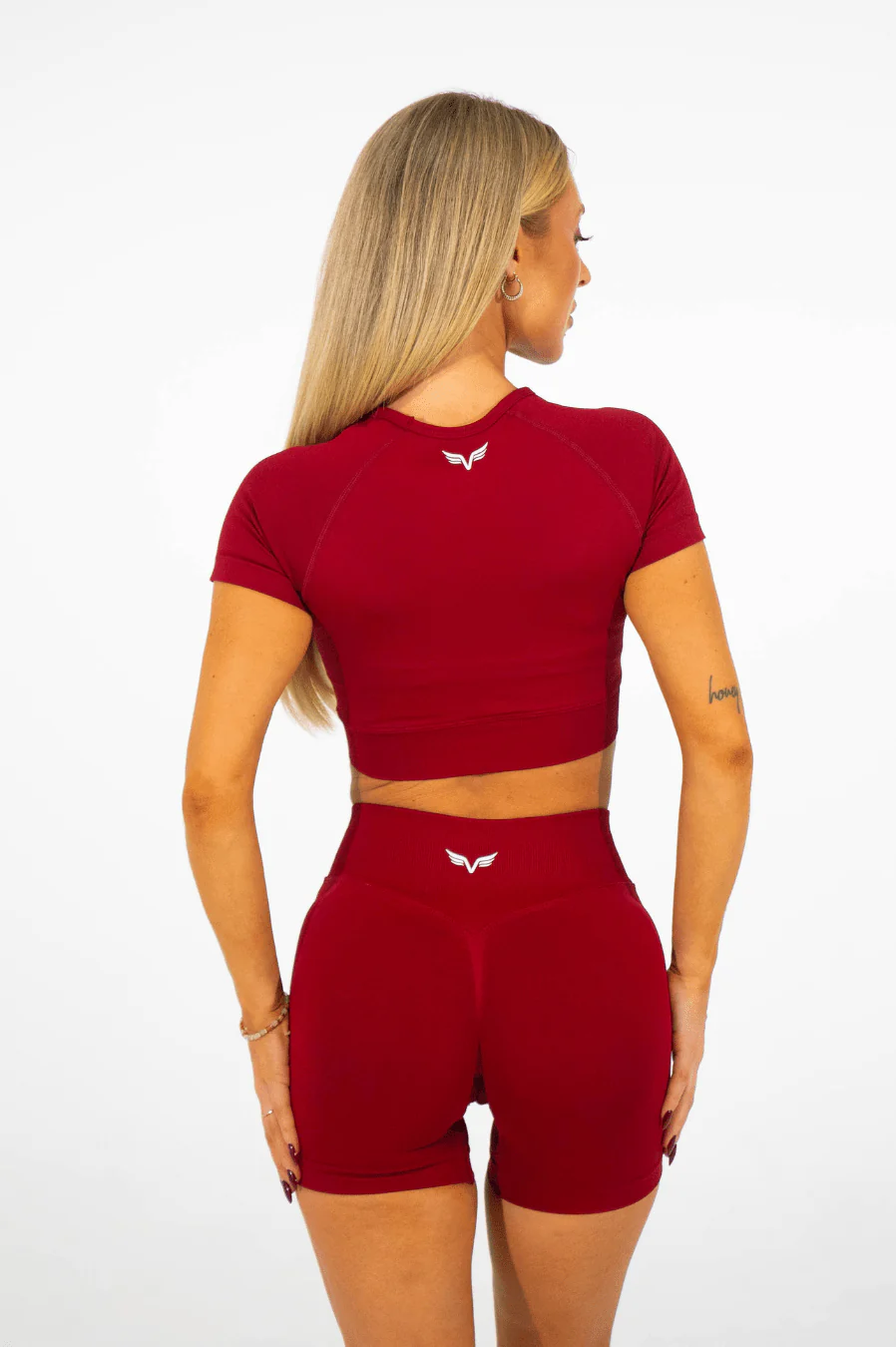 Club Athletica Flex Seamless Crop Top Red - Image 3