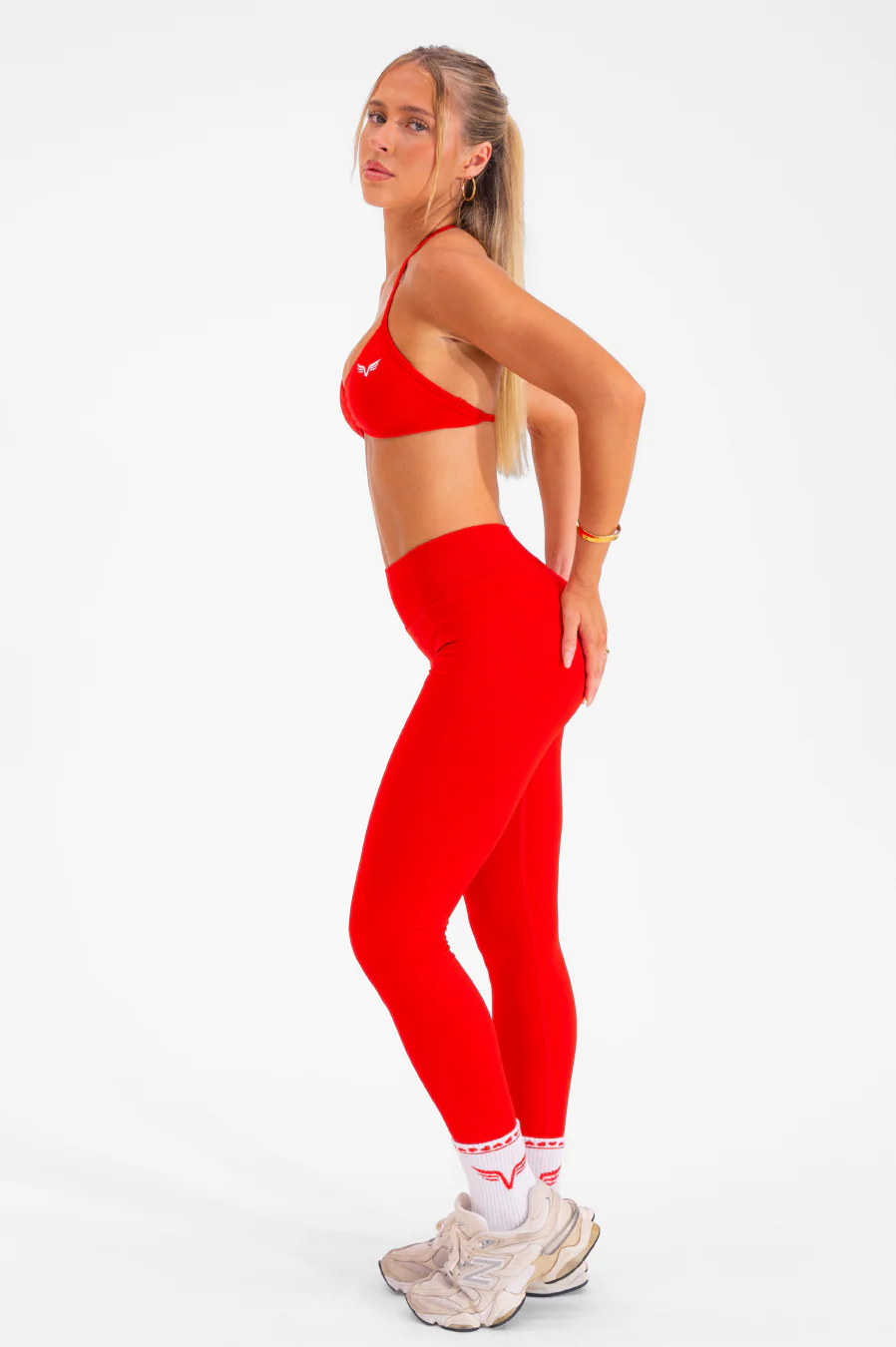 Club Athletica Flex Seamless Leggings Valentines Red - Image 5