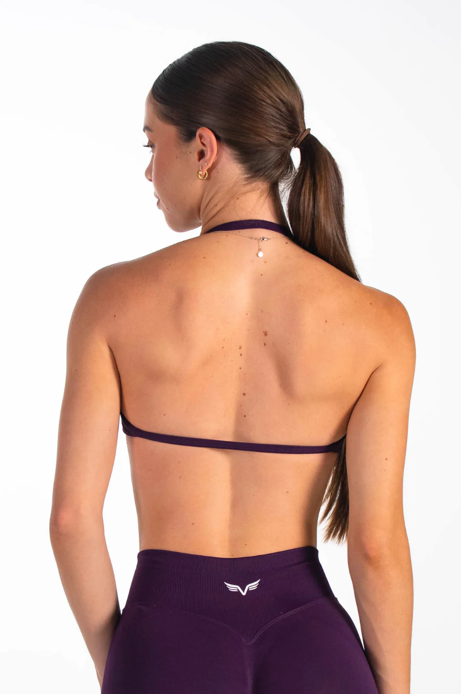 Club Athletica Flex Seamless Ruched Crop Top Grape - Image 2