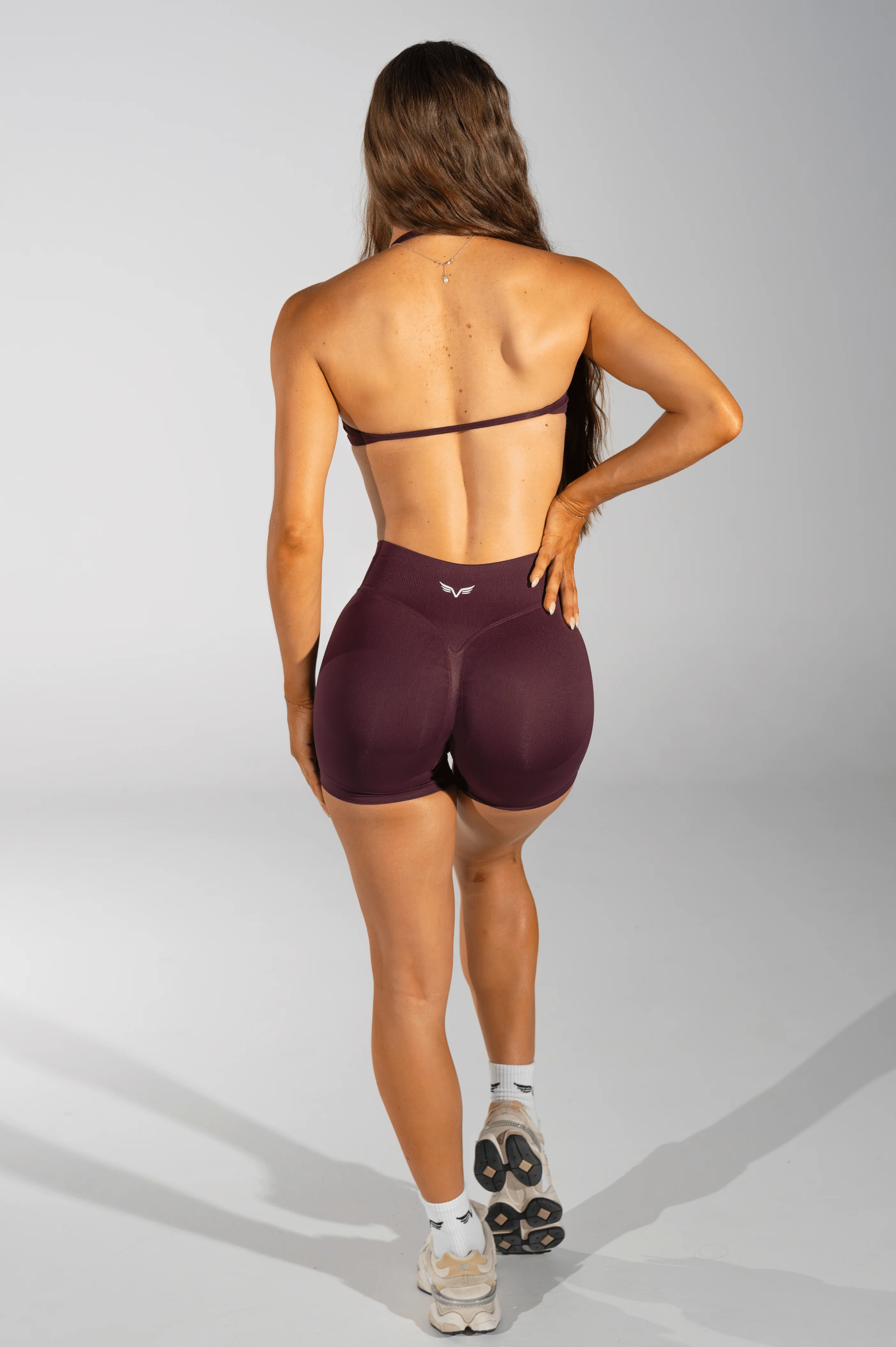 Club Athletica Flex Seamless Ruched Crop Top Mocha Velvet - Image 6