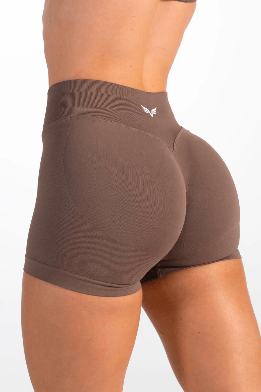 Club Athletica Flex Seamless Shorts Coffee Brown