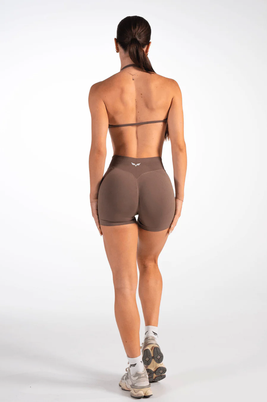 Club Athletica Flex Seamless Shorts Coffee Brown - Image 8