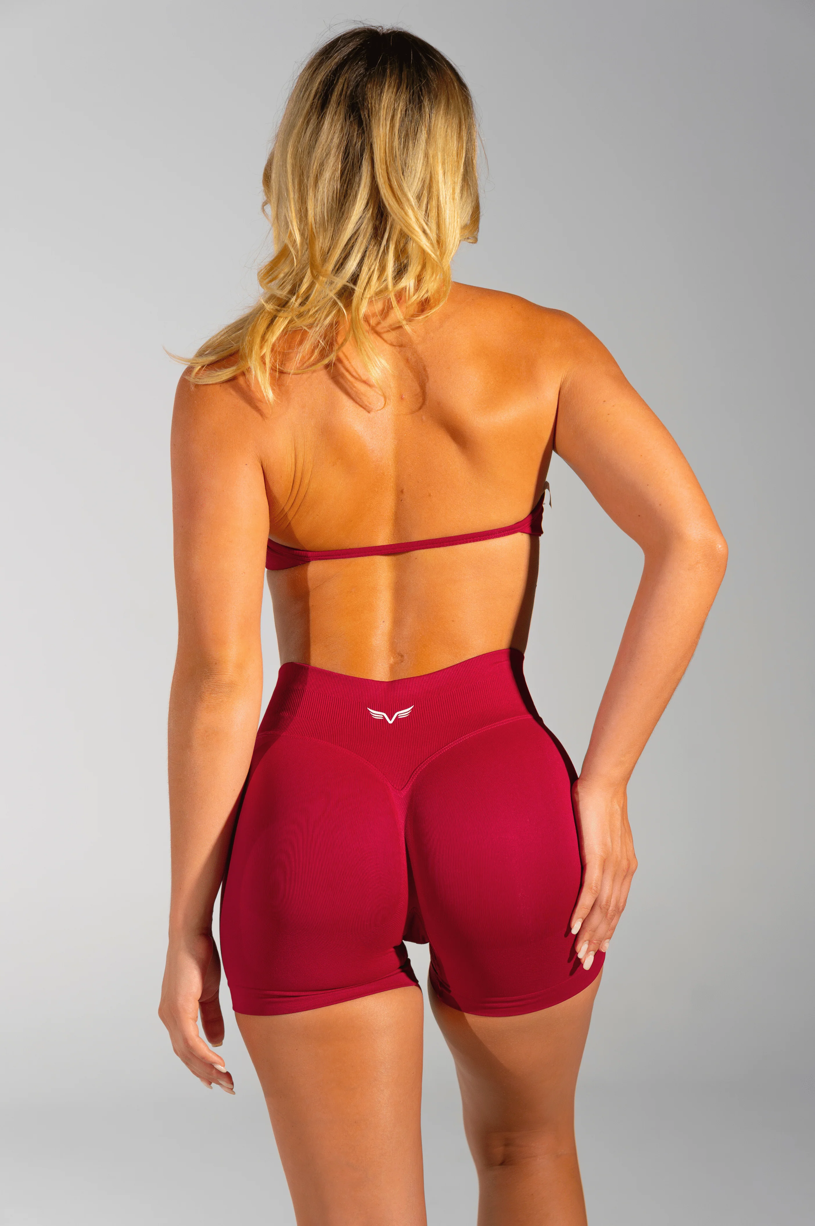 Club Athletica Flex Seamless Shorts Festive Red - Image 2
