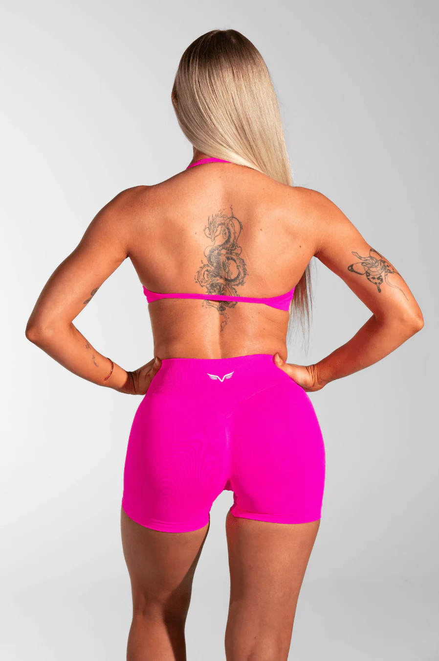 Club Athletica Flex Seamless Shorts Neon Pink - Image 5