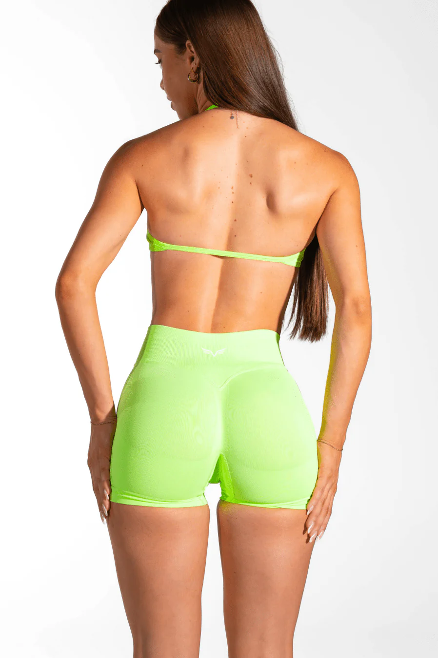 Club Athletica Flex Seamless Shorts Splice Green - Image 6