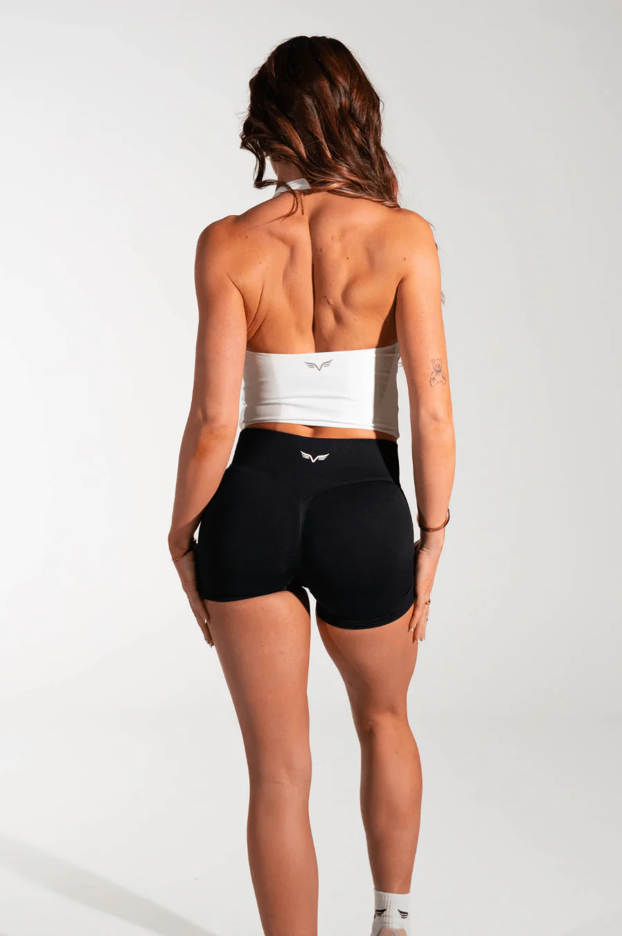 Club Athletica - Lycra Halter Tank Top - White - Image 4
