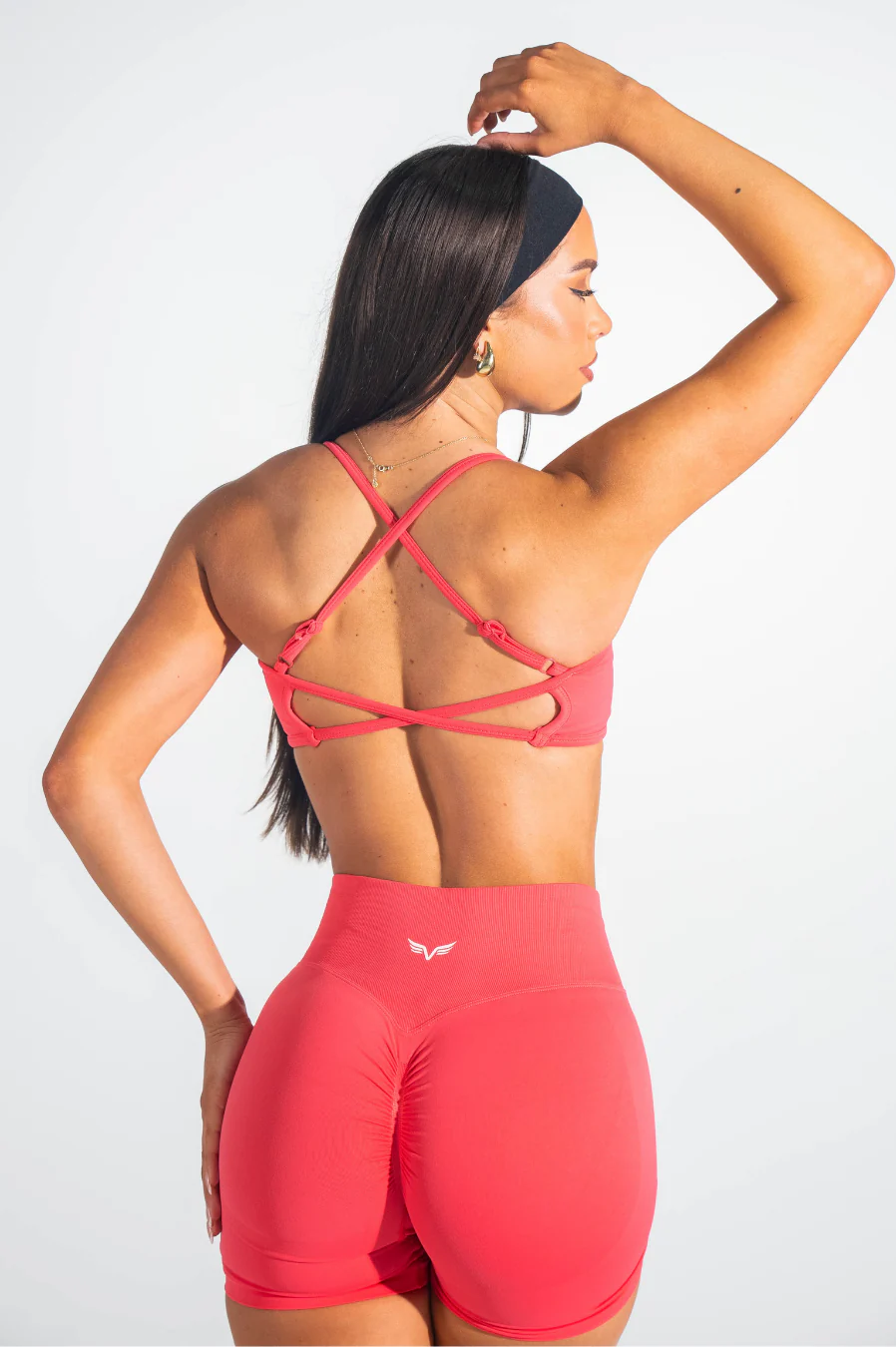 Club Athletica Impact Adjustable Crop Coral Red - Image 4