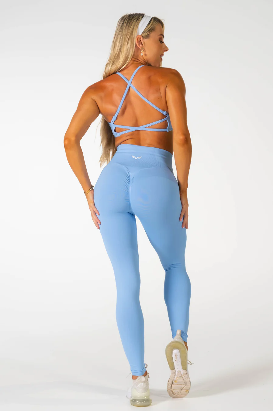 Club Athletica Impact Scrunch Leggings Soft Blue - Image 3