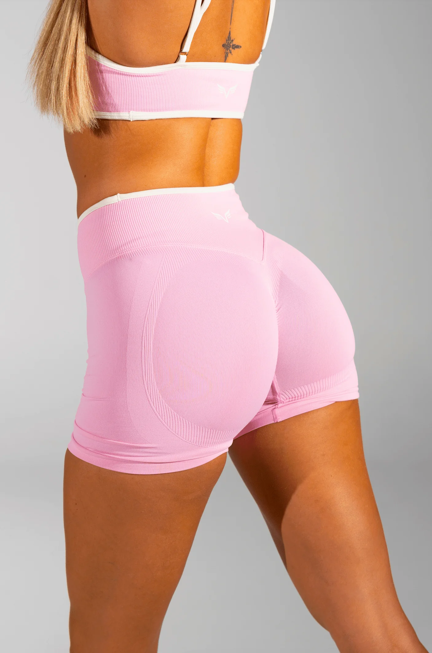 Club Athletica Impact Sculpt Seamless Shorts Candy Floss Pink - Image 8