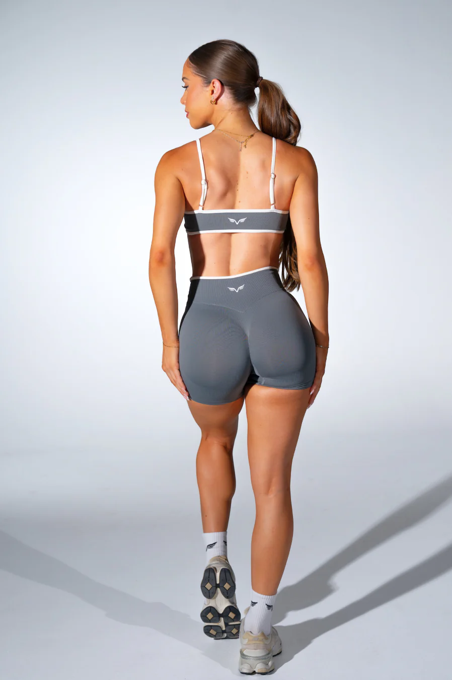 Club Athletica Impact Sculpt Seamless Shorts Charcoal Grey - Image 3