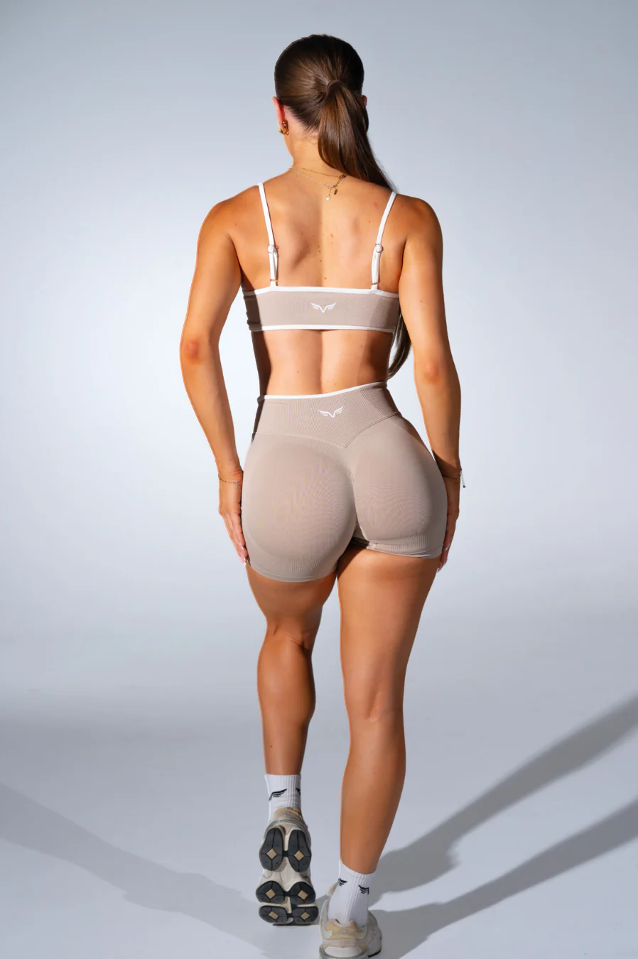 Club Athletica Impact Sculpt Seamless Shorts Cocoa Beige - Image 3