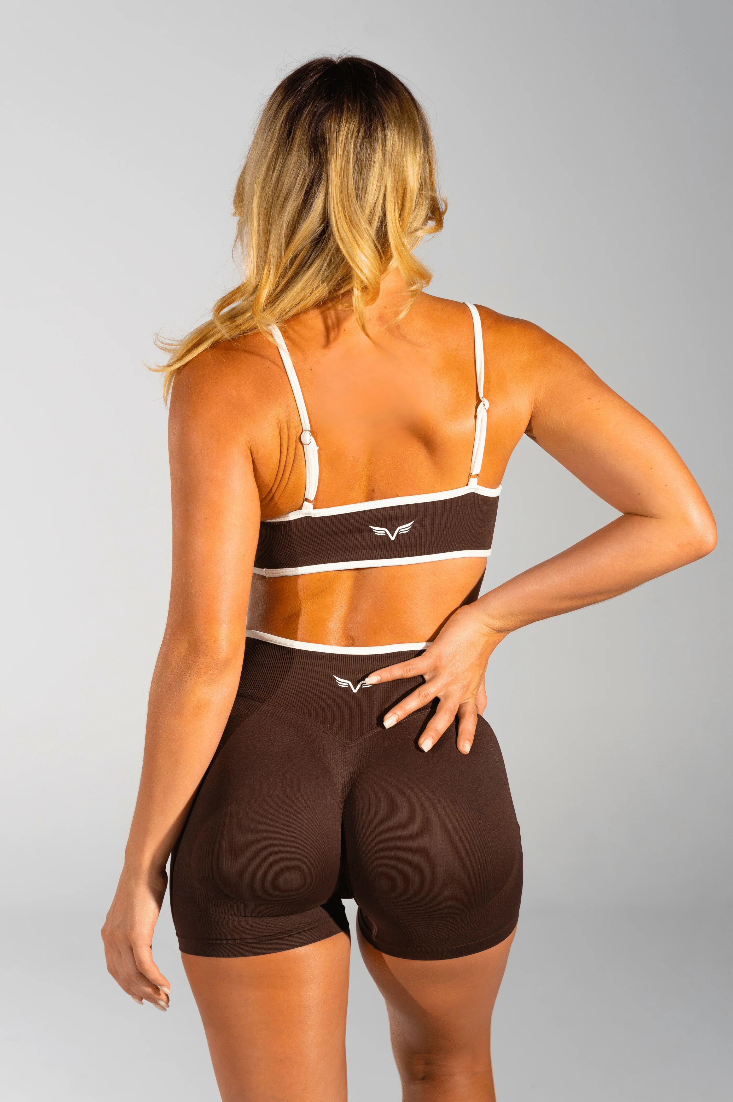 Club Athletica Impact Sculpt Seamless Shorts Expresso Brown - Image 8