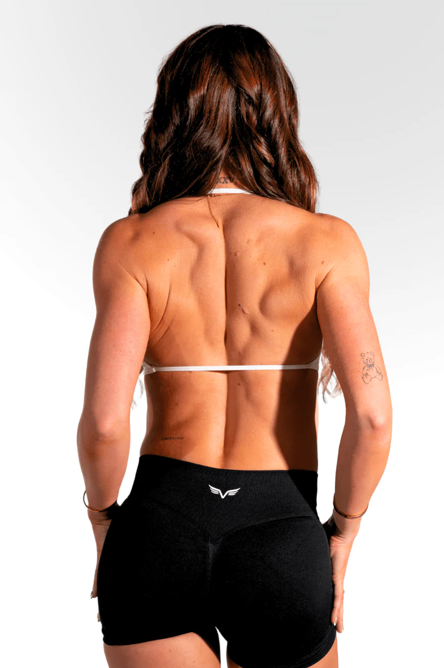 Club Athletica - Staple Minimal Halter Bra - White - Image 2