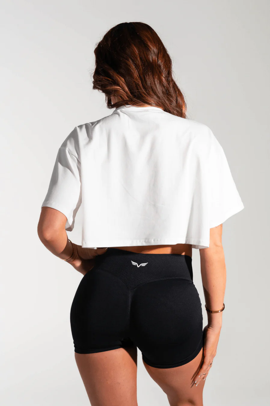 Club Athletica Slouchy Cropped Tee White - Image 9