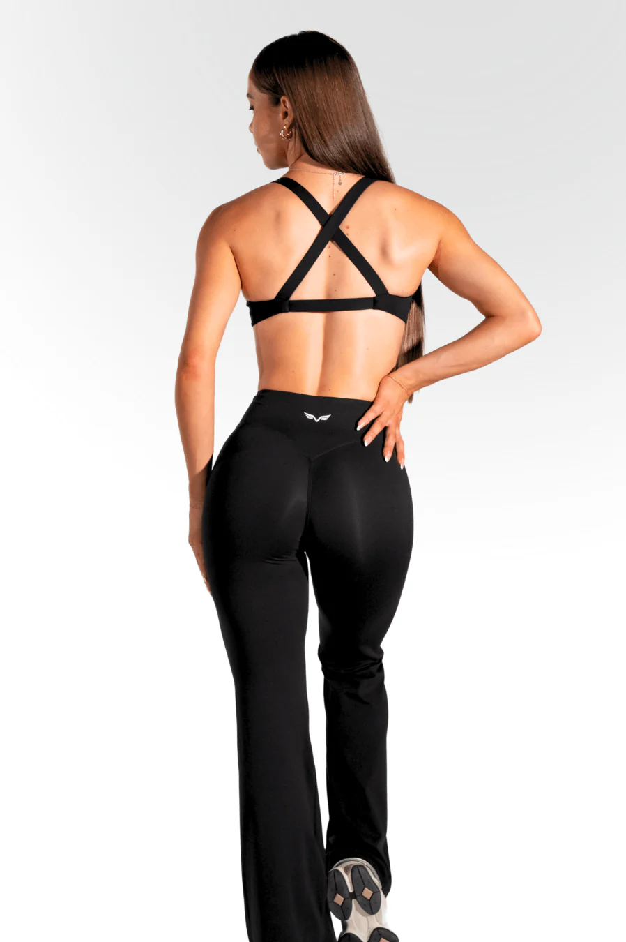 Club Athletica - Staple Twist Cross-Back Crop - Black - Image 6