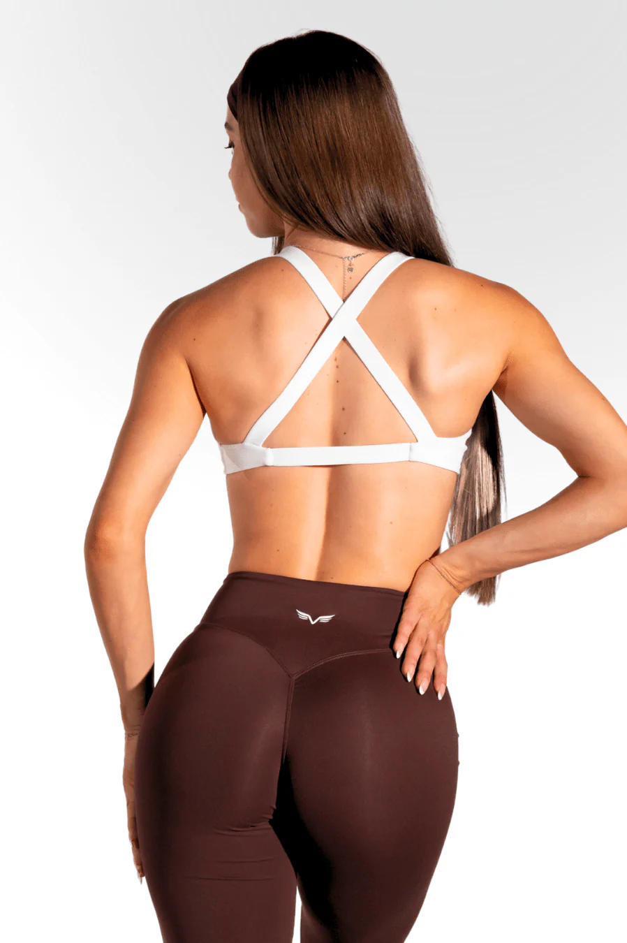 Club Athletica - Staple Twist Cross-Back Crop - White - Image 5