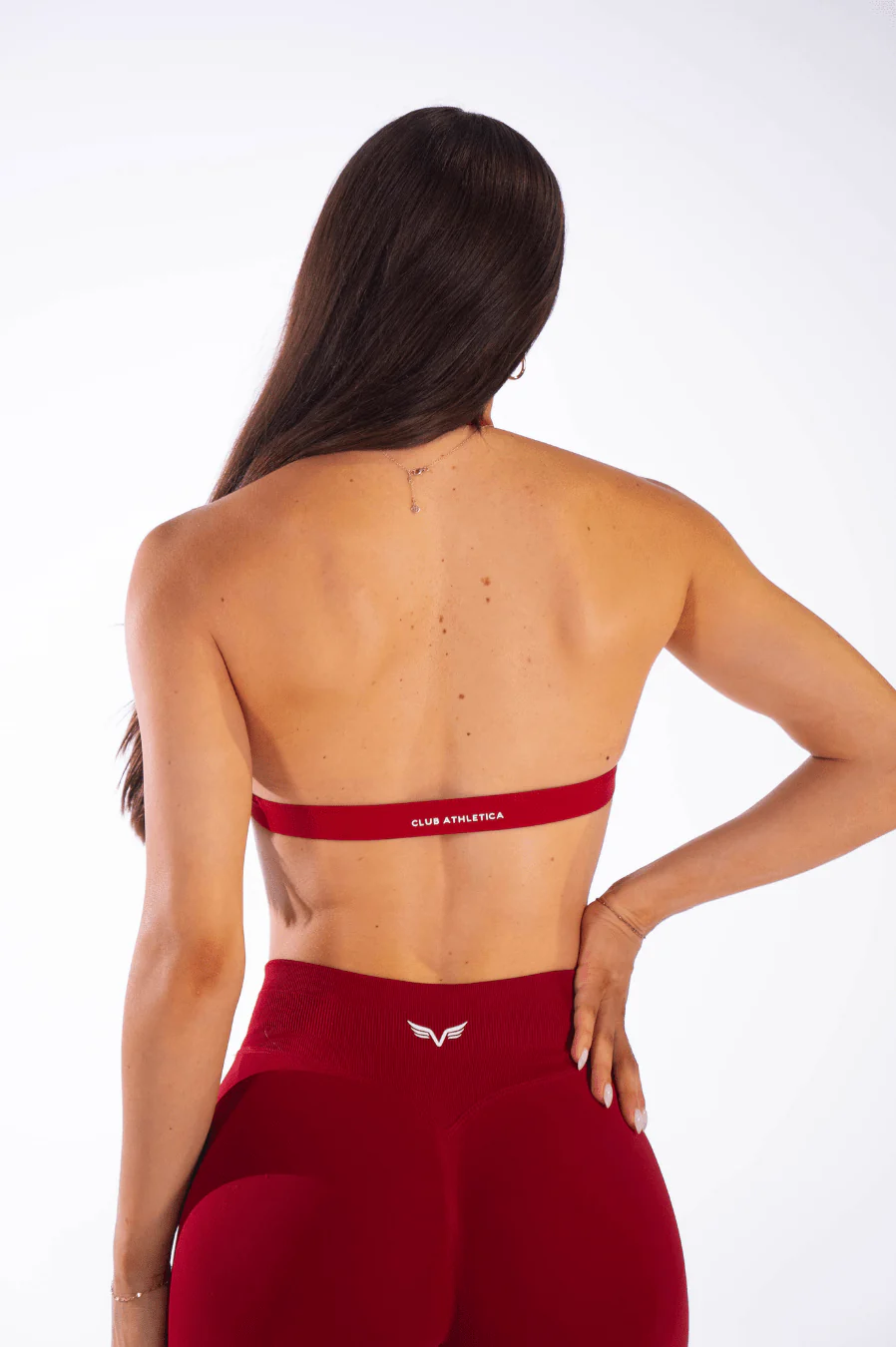Classy Triangle Halter Bralette Flame Red - Image 5