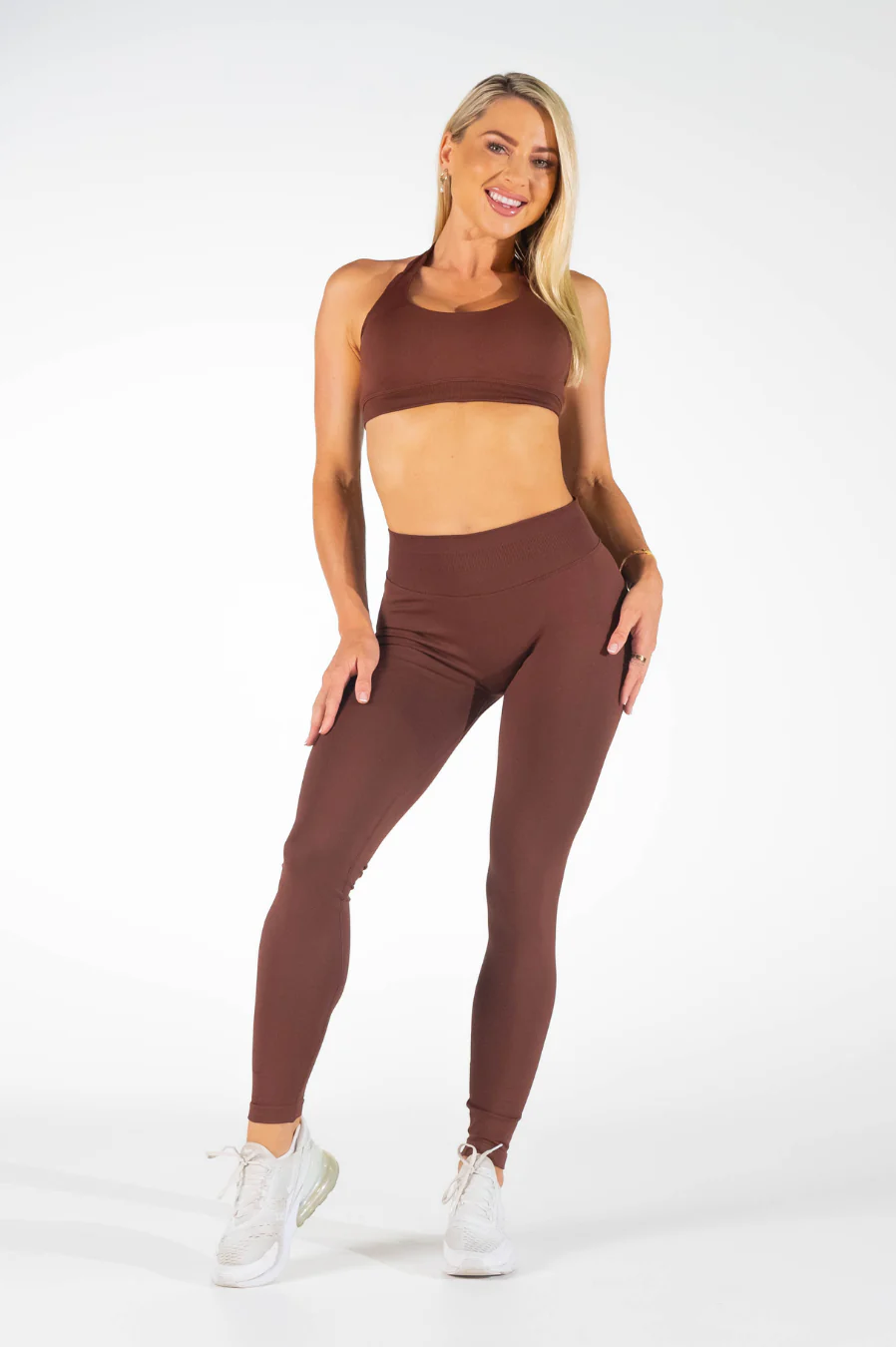 Club Athletica Flex Seamless Leggings Cocoa Brown - Image 4
