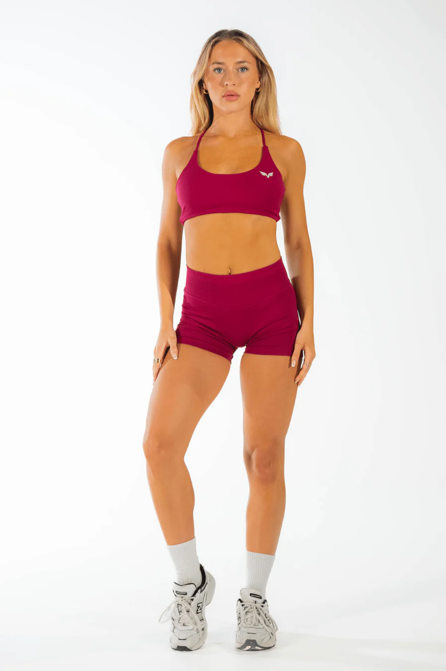 Club Athletica Flex Seamless Shorts Berry Red - Image 3