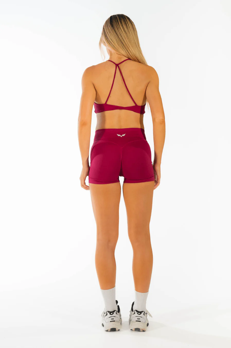 Club Athletica Flex Seamless Shorts Berry Red - Image 4