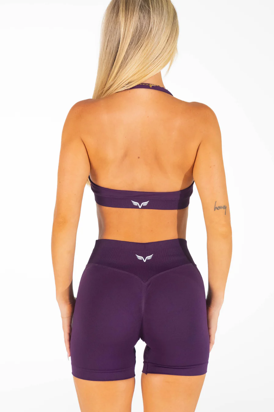 Club Athletica Flex Seamless Shorts Grape Purple - Image 5