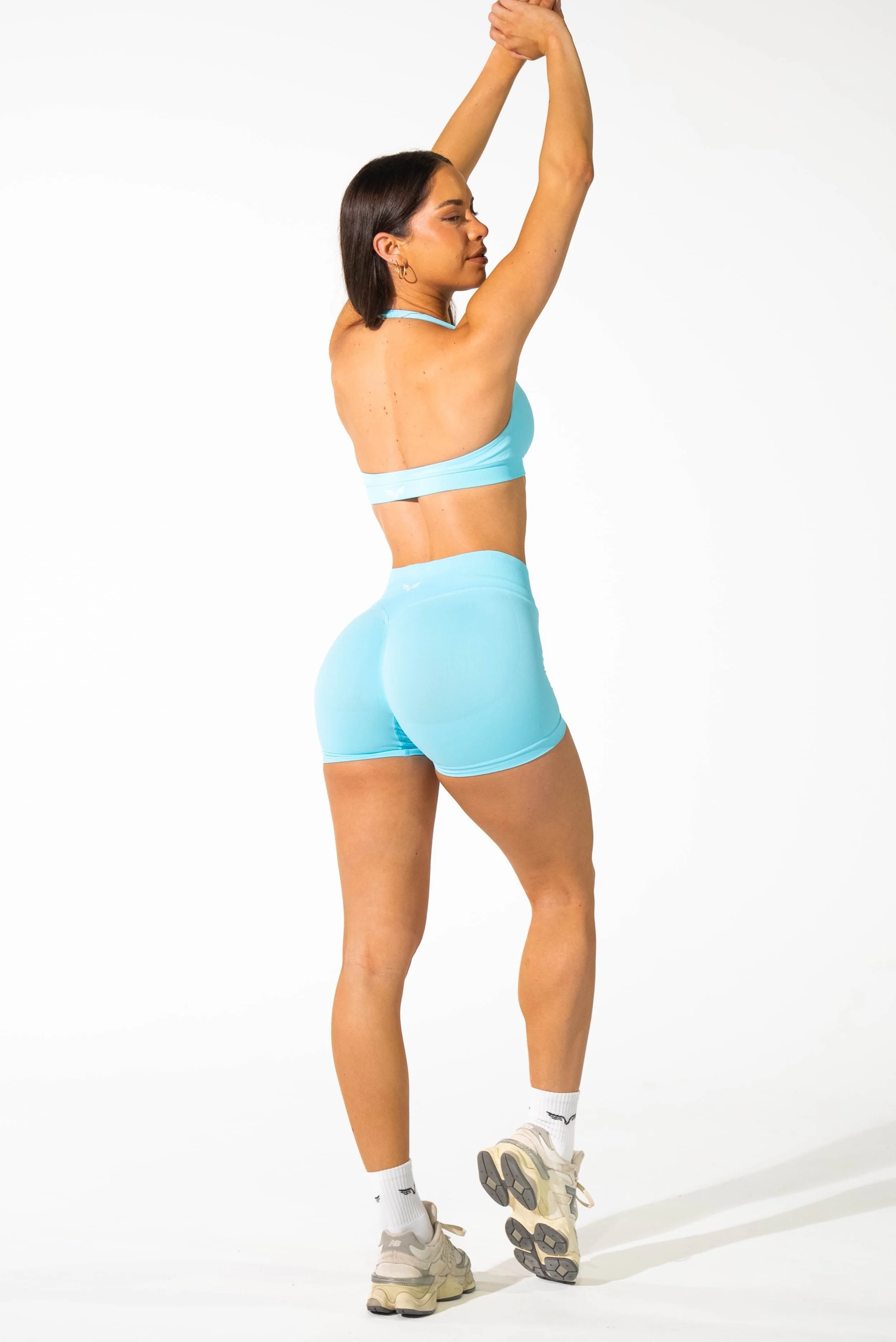 Club Athletica Flex Seamless Shorts Light Blue - Image 5