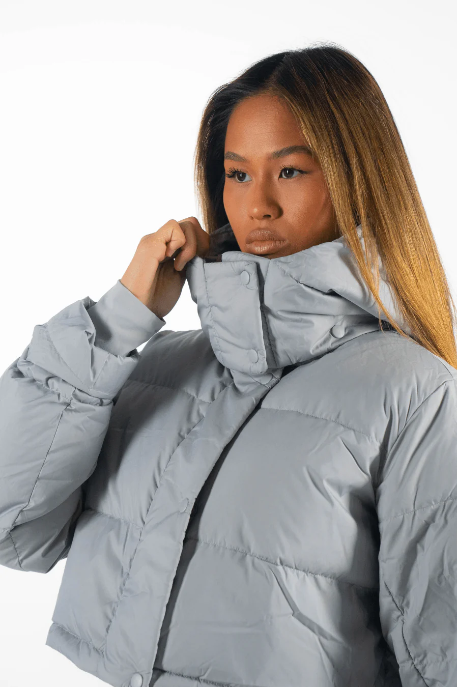Classy Elegance Puffer Jacket 2.0 Cadet Grey - Image 15