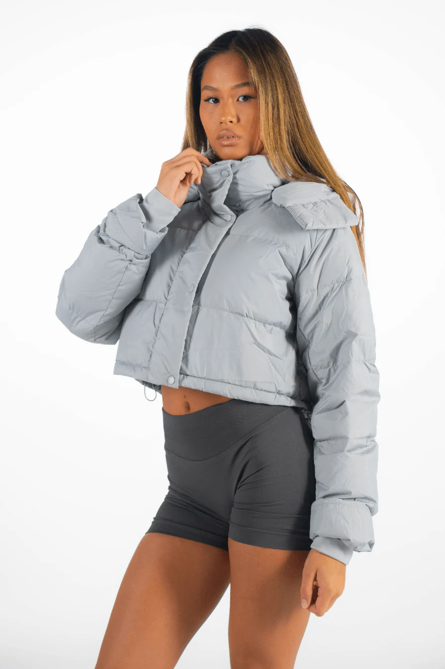 Classy Elegance Puffer Jacket 2.0 Cadet Grey - Image 4