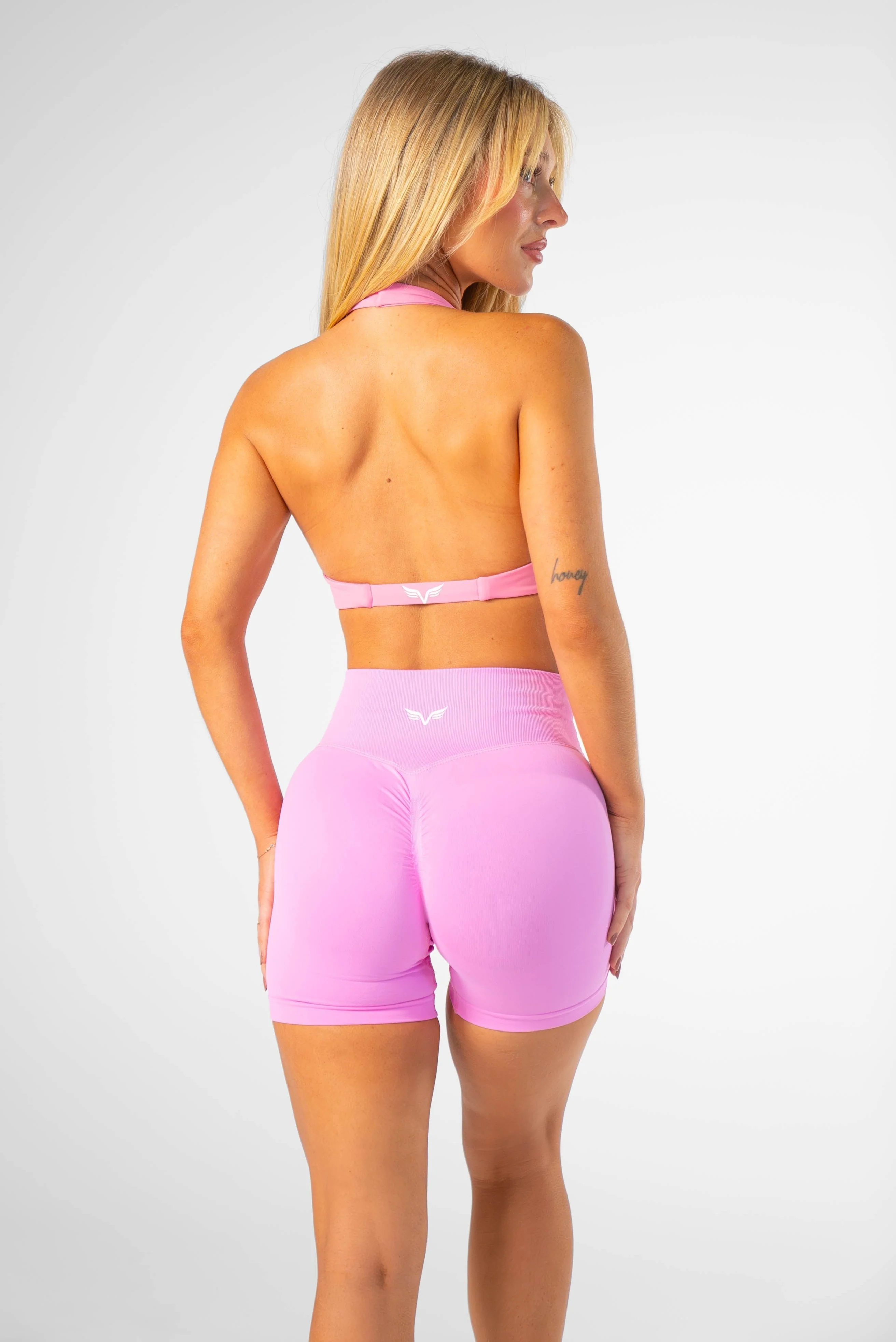 Vital Twist Halter Bra Musk Pink - Image 5
