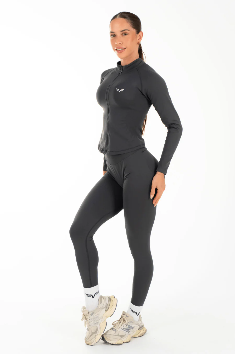 Flex Zippy Sculpt Jacket Stone Grey - Image 5