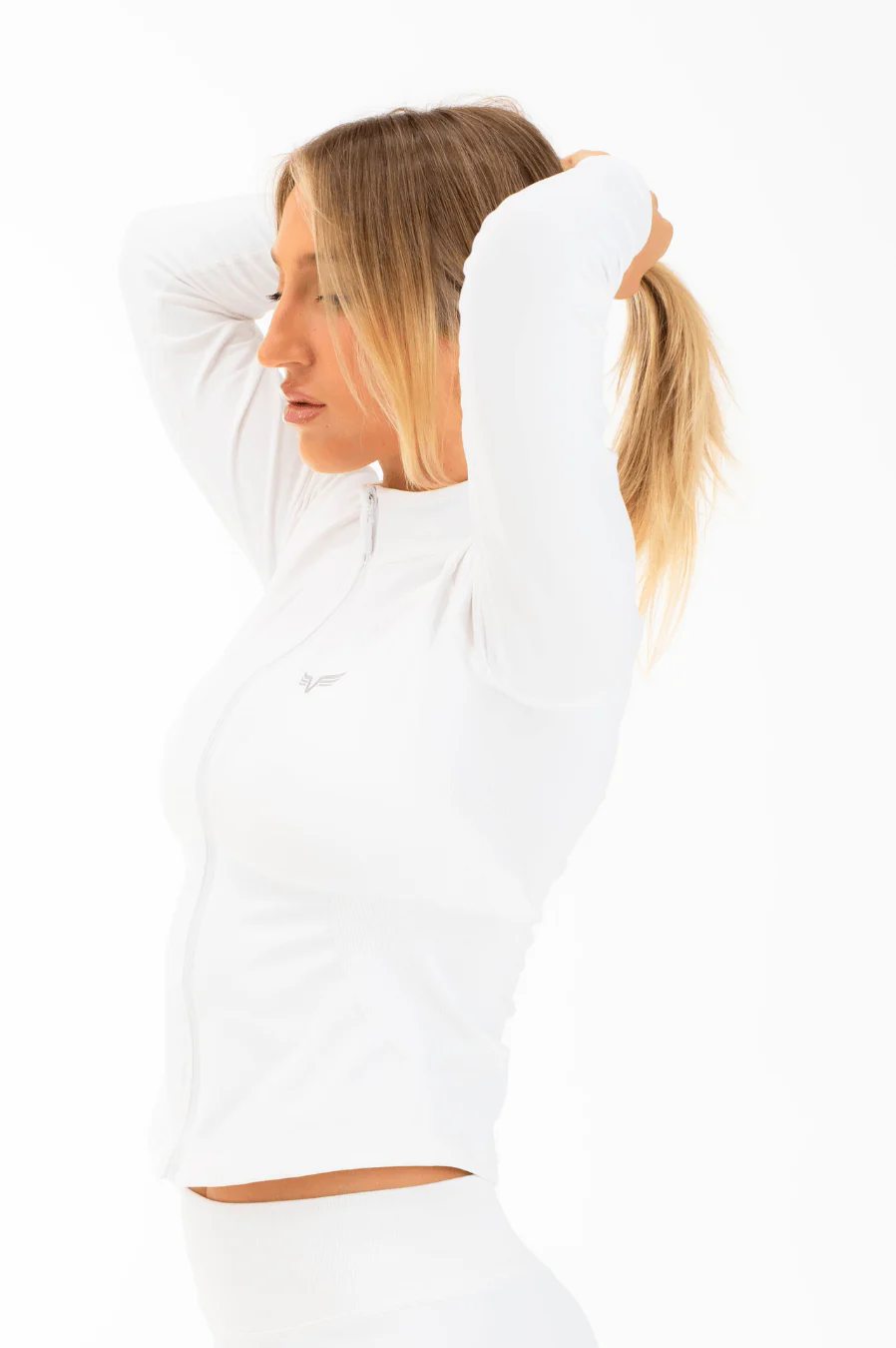 Flex Zippy Sculpt Jacket White - Image 6
